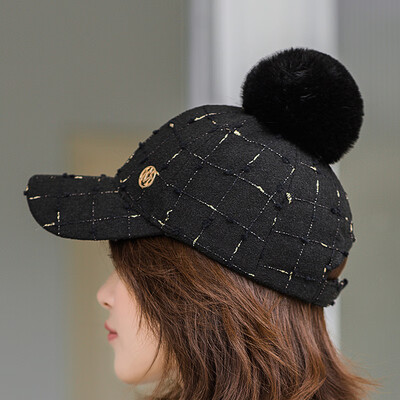 

Female autumn&winter Korean style cap thick warm wool baseball cap winter plush England ducks cap women