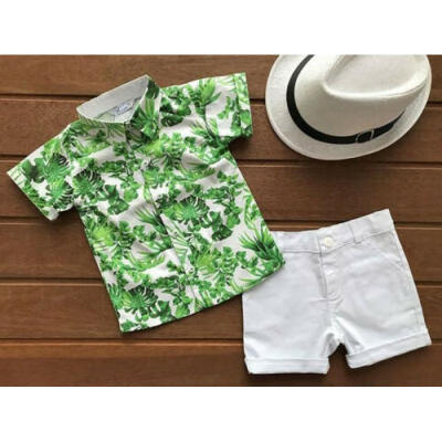 

Toddler Kids Baby Boy Gentleman Clothes Shirt Tops Shorts Pants Formal Outfit US