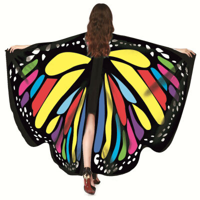 

Women Fancy Long Butterfly Wings Fairy Cape Scarf Scarves Wrap Printing Shawl