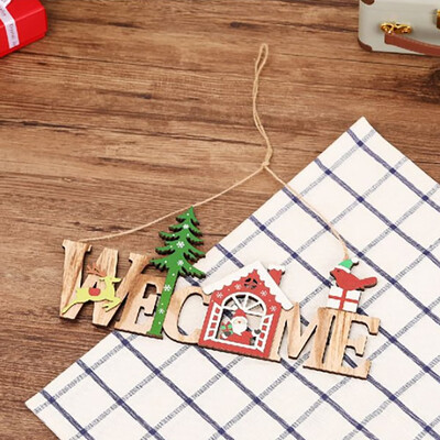 

Gobestart Christmas Old Man Wooden English Listing Creative Instructions Listing Decor
