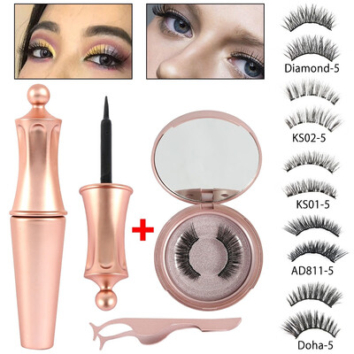 

Magnetic liquid Eyeliner With Magnetic False Eyelashes Waterproof Lashes Set