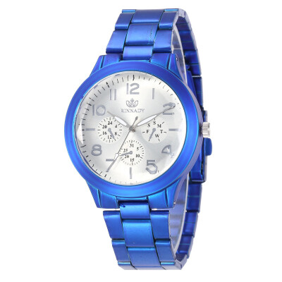 

Steel with digital seconds plate three eyes&six needles students fashion pop quartz watch