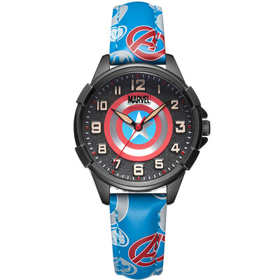 

Disney Childrens Watch Boy Student Waterproof Watch Cartoon Black Luminous Cute Boy Pointer Quartz Watch MV-81070L1