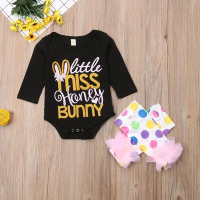 

Newborn Baby Girls Autumn Clothes Letter Romper Jumpsuit Bodysuit Outfits New