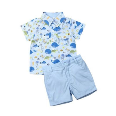 

Baby Boy T-shirt Tops & Pants Shorts Outfit Toddler Kids Summer Clothes Sunsuit