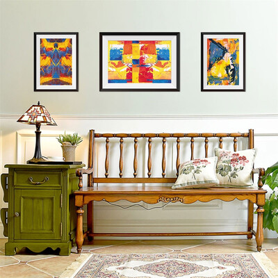 

〖Follure〗Imitation 3D False Picture Frame 3 Joint Painting Oil Painting Wall Stickers