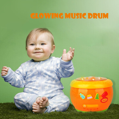

YIWULAToddler Child Kid Music Glowing Music Drum Toy Motor Skills Learning Toy Gift
