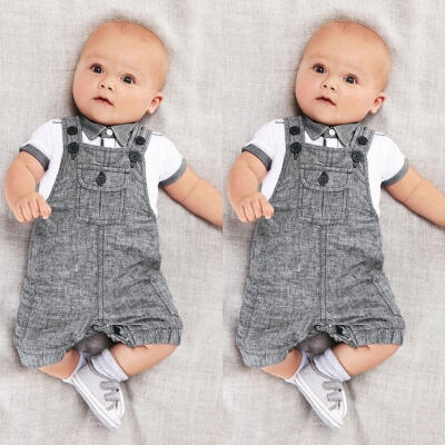 

Newborn Toddler Infant Baby Boys Rompers Bodysuit Playsuit Clothes Outfits