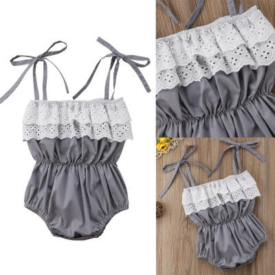 

Cute Newborn Baby Girls Infant Lace Romper Jumpsuit Bodysuit Outfits Clothes