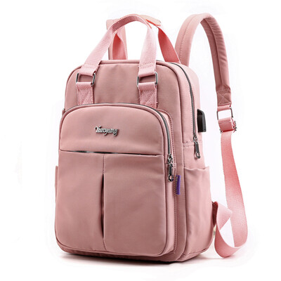 

Tailored Women Large Capacity Shoulder Bags Laptop Bag With USB Jack Travel Backpacks