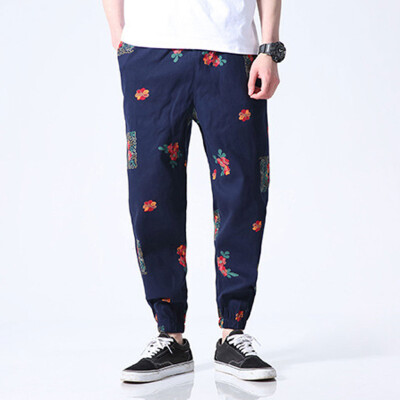 

Gobestart Mens Autumn New fashion Chinese Style Harem Pants Comfortable Beam Trouser