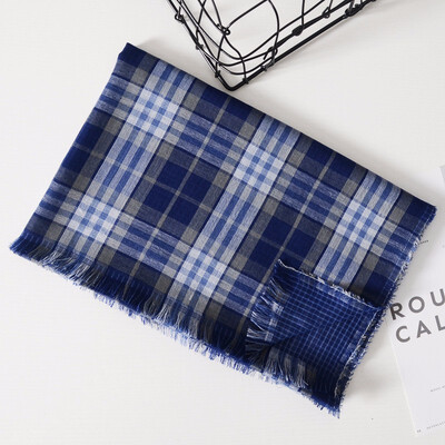 

Guttavalli Women Autumn Fresh Plaids Double Layers Fringes Long Shawl Female Stripe Wrap Winter Chevron Cotton Geometric Scarves