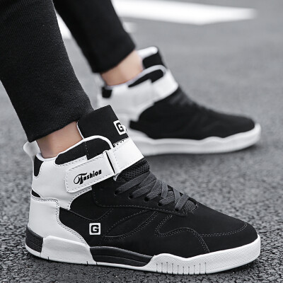 

Mens shoes in autumn leisure high-top canvas shoes Korean version of sports Gao Bang Chao shoes