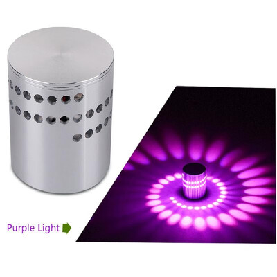 

Spiral Wall Lamp LED Night Light Creative LED Aluminum Bedroom Bedside Lamp Bar Porous Aisle Lamp 3W RGB with Remote Control