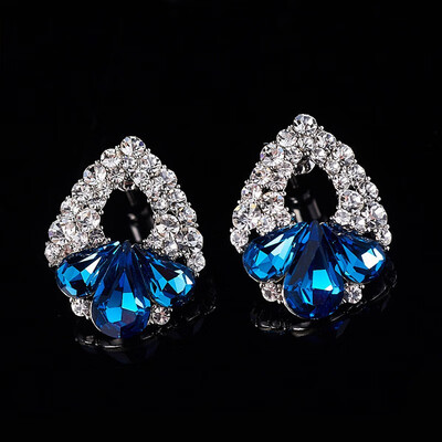 

Fashion earrings temperament personality exaggerated heart-shaped crystal female earrings