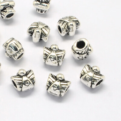 

Alloy European Beads Large Hole Beads Angel Antique Silver 10x11x9mm Hole 4mm