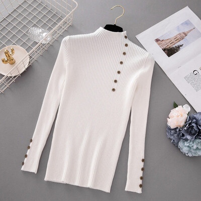 

Fall Turtleneck Sweater Women Spring Autumn Solid Knitted Pullover Slim Soft Jumper Sweater Pull Femme