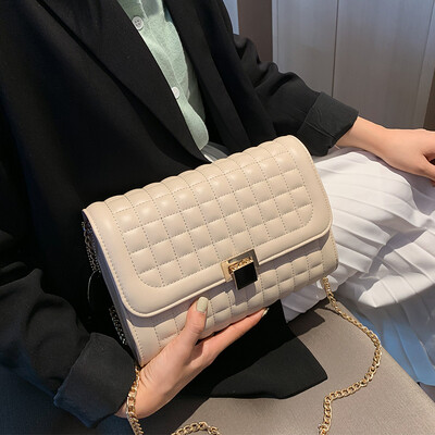 

Bag female 2019 new small fragrance rhombic chain bag Korean fashion lock buckle hand shoulder Messenger bag small bag