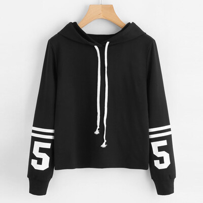 

Nomeni Women Printing Long Sleeve Hoodie Sweatshirt Hooded Pullover Tops Blouse BKL