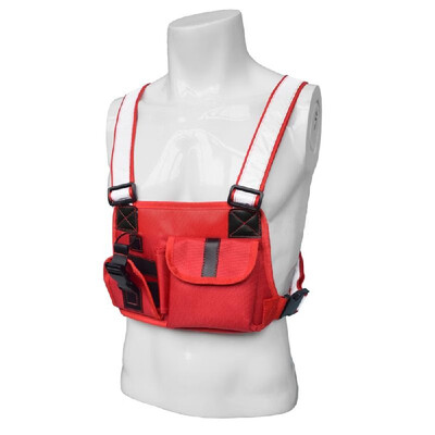 

Men Outdoor Radio Chest Harness Bag Holster Holder Vest Rig