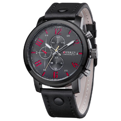 

CURREN 8192 Quartz Man Watch Unique Fashion Sport Casual Brand Clock Business Original Movement Leather Strap Waterproof Wrist Wat