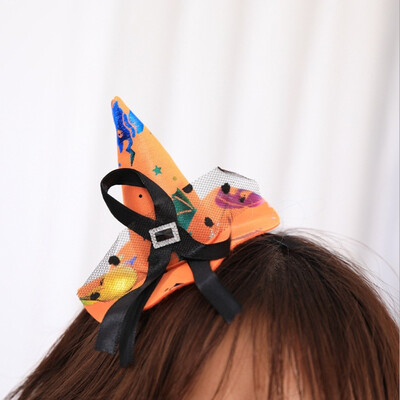

New Hot Fashion Halloween Party Props Witch Hats Head Wear Headband Witch Head Hoop Home Garden Festive Party Supplies