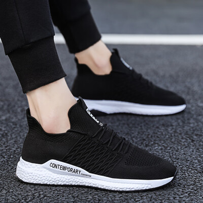 

2019 new summer Korean version of the trend of mens shoes wild sports casual mens canvas shoes net red flying woven tide shoes