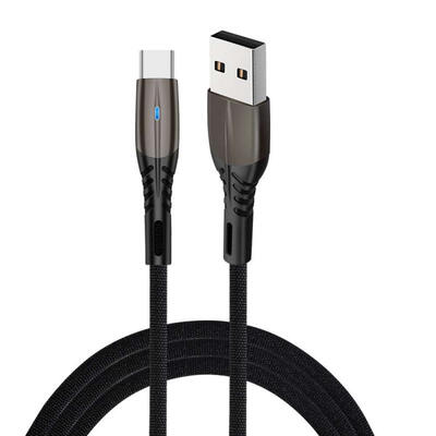 

Portable Zinc Alloy 3A​ Fast Charging Cable Practical No Winding Data Line For Android Mobile Phone -1m