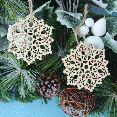 

〖Follure〗10pcs Wooden Pendant Christmas Decorations Childrens Home Decoration Gifts