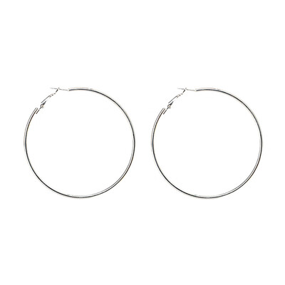 

2019 New Arrival Big Circles Hoop Earrings For Women Fashion Silver color Jewelry Trendy Statement Earrings