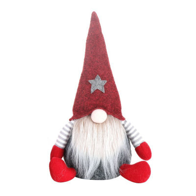 

Plush Gnome Doll Ornaments Swedish Christmas Santa Nisse Nordic Elf Figurine Desktop Xmas Home Shop Decoration Holiday Gift