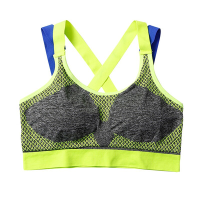 

Toponeto Sports Bras Padded Seamless Yoga Bra Casual Print Cross Strap Wireless underwear