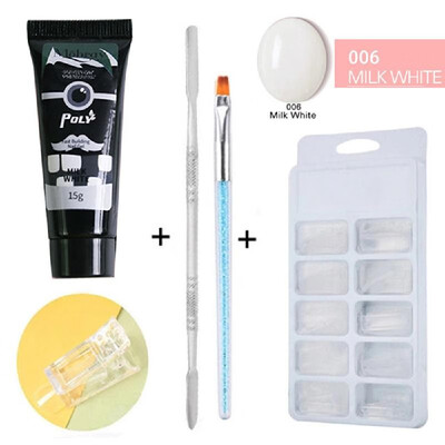 

100Pcs Nail Art Tips Mold Nail Clip Nail Cuticle Pusher Therapy Pen 15ml Quick-drying Nail Poly Gel