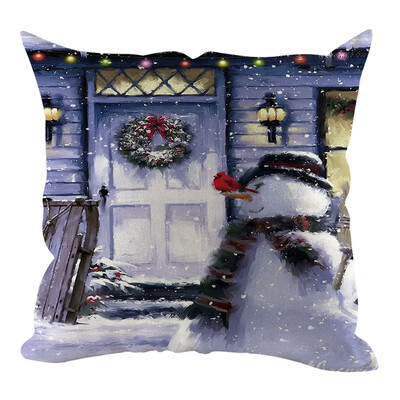 

Siaonvr Christmas Pillow Cover Pillowcases Decorative Sofa Cushion Cover Home Decoration