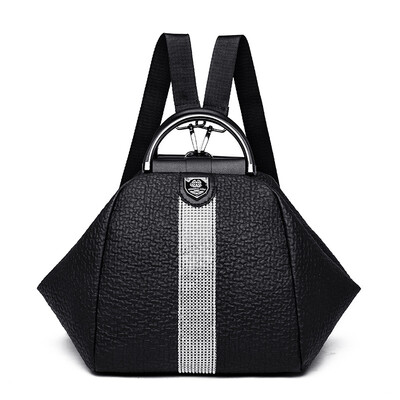

Backpack pu soft leather waterproof lightweight backpack outdoor leisure shoulder bag