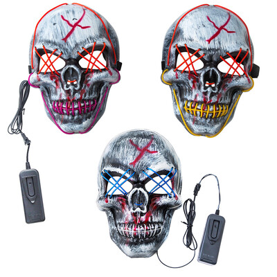 

Lighted Mask Scary Terror Party Funny Cold Light Illuminating Mask Scary Mask Cosplay Led Light Up Costume Mask Mask for Festival