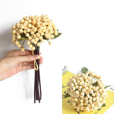 

New Hot Lifelike Berry Bean Foam Flowers Home Decor Small Fake Flowers Fruit Branch Decoration Accessories Faux Plant