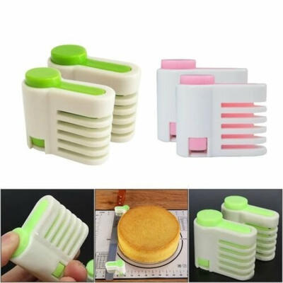 

New 2Pcs Even Cake Slicing Leveler Bread Cutter Baking Tools easy to carry
