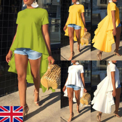 

UK Womens Casual Short Sleeve T-Shirt Ladies Summer Tee Beach Loose Tops Blouse