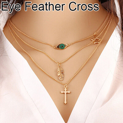 

Women Multilayer Faux Pearl Rhinestone Pendant Choker Chain Necklace Jewelry