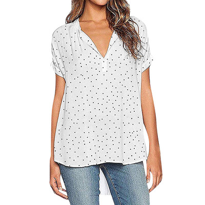 

Starmoon Womens Casual Dot V Neck Short Sleeve Leisure Blouse T-shirt
