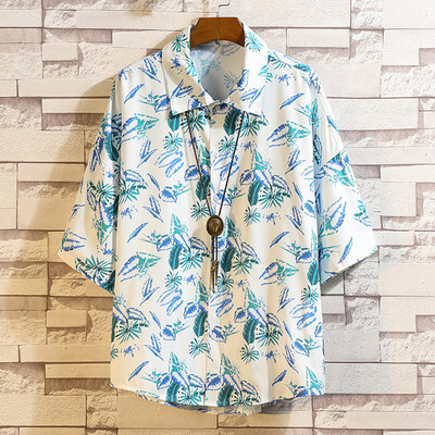 

Tailored Mens Summer Casual Hawaiian Style Printing Loose Short Sleeve Shirt Tops Blouse