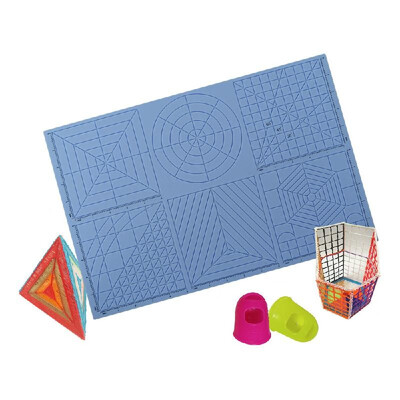 

Multi Purpose 3D Printing Pen Template Soft Silicone Mat 3D Drawing Templates Copy Board with 2PCS Fingerstalls
