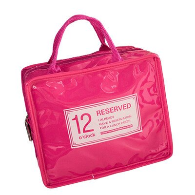 

Portable Letter Thermal Insulated Meal Food Tote Pouch Bento Lunch Picnic Bag