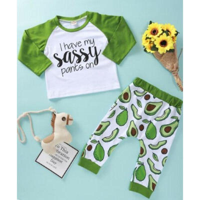 

Casual Newborn Kid Baby Boy Girl Clothes Top T-shirt Long Pants Autumn Outfit