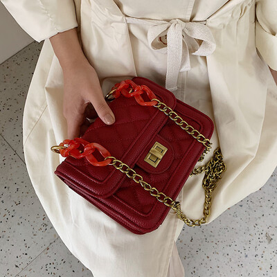 

Small fragrance rhombic chain bag female 2019 new tide wild Messenger bag chic mini Korean version of the small bag