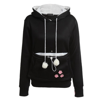 

Cat Lovers Hoodies With Cuddle Pouch Dog Pet Hoodies For Casual Kangaroo Pullovers With Ears Sweatshirt