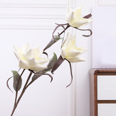 

Artificial Plants Life-like 3 Heads Lotus Flowers Home Room Wedding Party Decor