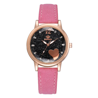 

Diamond love mirror quartz watch romantic star watch to send girlfriend gift table