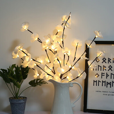 

Gobestart Warm LED Phalaenopsis Flower Lights 20 Bulbs Home Christmas Party Garden Decor